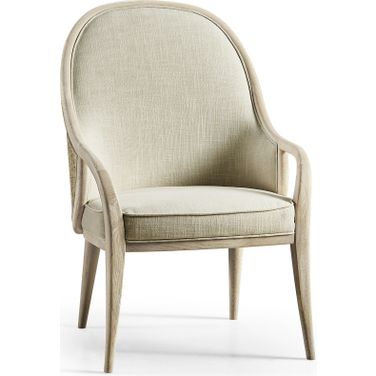 Water Basin Dining Arm Chair In Whitewash Oak