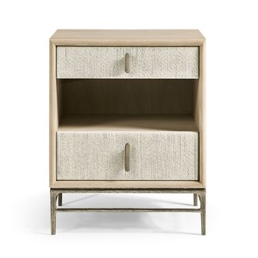 Water Clapotis Danish Narrow Nightstand In Whitewash Cord