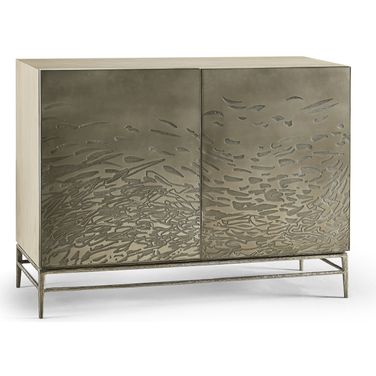Water Diel Acid Etched Door Chest In Beige