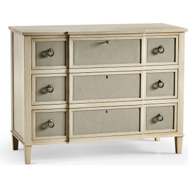 Water Neap Leather Front Chest In Beige
