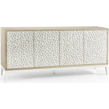 Water Pelagic Cast Metal Credenza In Bleached Oak