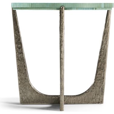Water Seaglass End Table In Blue Straw