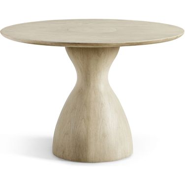Water Seamount Oak Pedestal Table In Beige