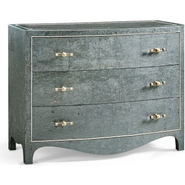 Water Suberin Cork Bow Front Chest In Blue