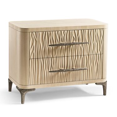 Water Undercurrent Nightstand In Natural Dyed Koto