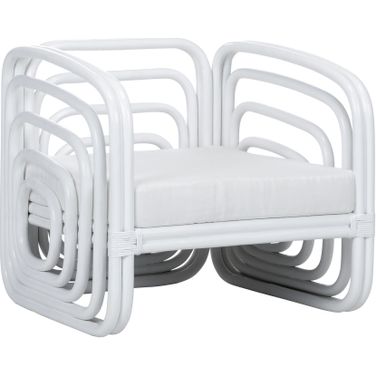 Waterfall Tub Chair In White and Cream