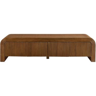 Waterflute 68 Inch Fluted TV Stand In Walnut