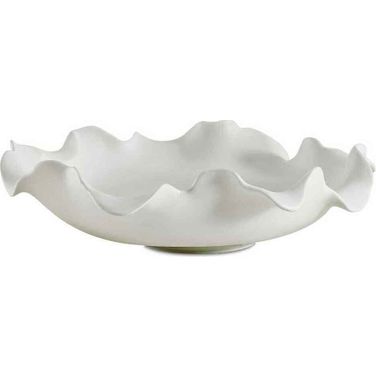 Wave Crest Outdoor Bowl In White