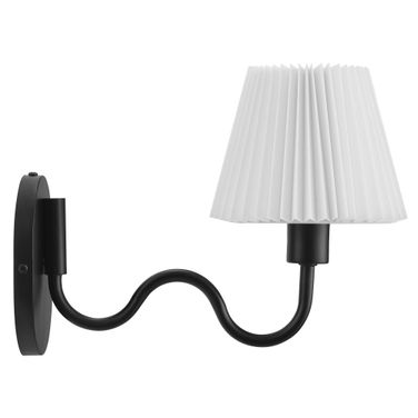 Wave Squiggle Arm Wall Sconce In Black