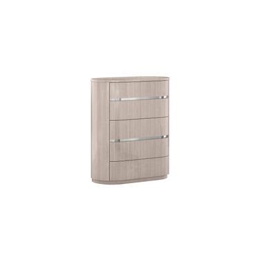 Waves 5 Drawers Chest of Drawers In Beige