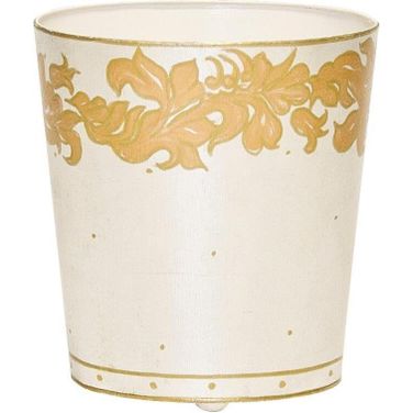 Wbelegante Gold And Silver Oval Wastebasket