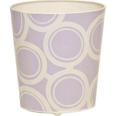 Wbzebblv Lavendar And Cream Bubble Oval Wastebasket