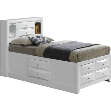 Glory Furniture G1570 Twin Storage Bed in White