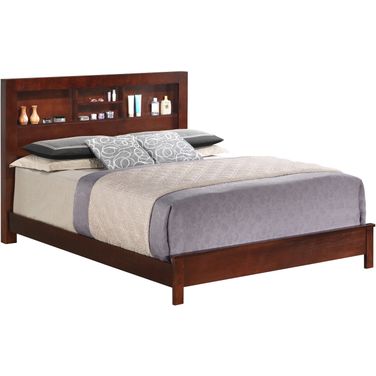 Glory Furniture G2400 Full Bookcase Headboard Bed in Cherry