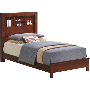 Glory Furniture G2400 Twin Bookcase Headboard Bed in Cherry