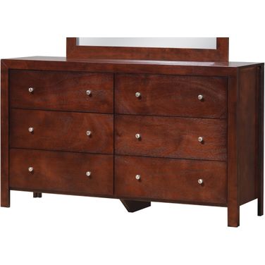 Glory Furniture G2400 6 Drawer Dresser in Cherry