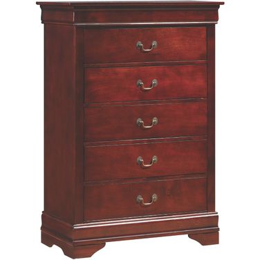 Glory Furniture G3100 5 Drawer Chest in Cherry