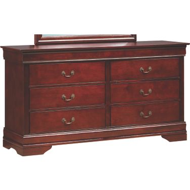 Glory Furniture G3100 6 Drawer Dresser in Cherry