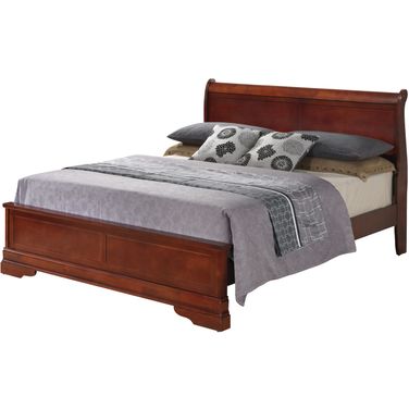Glory Furniture G3100 King Low Profile Bed in Cherry