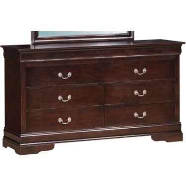 Glory Furniture G3125 6 Drawer Dresser in Cappuccino