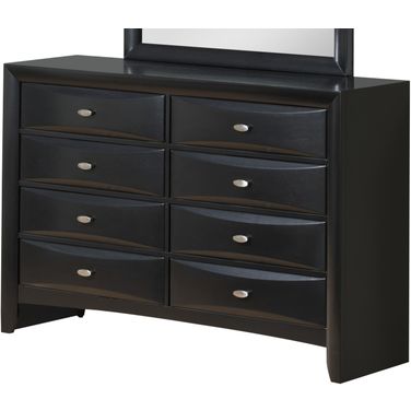 Global Furniture Linda 8 Drawer Dresser in Black