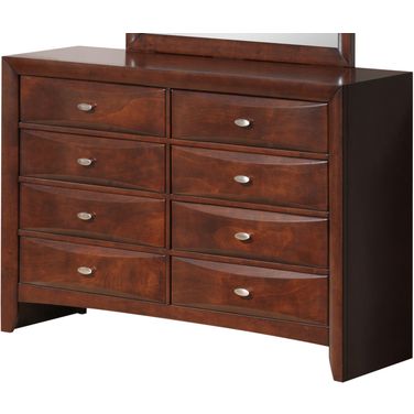 Global Furniture Linda 8 Drawer Dresser in Merlot