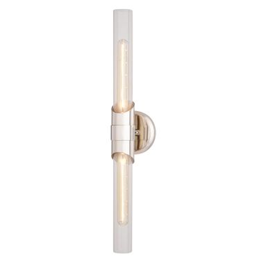 Webster 24.5 Inch 2 Light Wall Light In Polished Nickel
