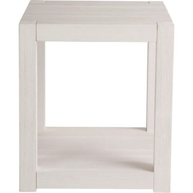 Weekender Hermosa Square End Table In White Sand