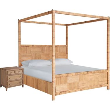 Weekender Natural Rattan Chatham Poster Bedroom Set