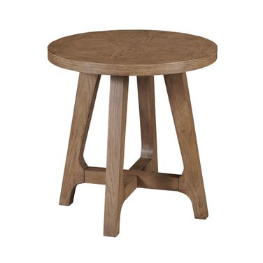 Weisman Round End Table In Nutmeg