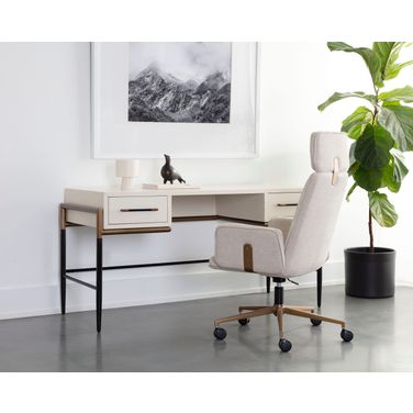 Weldrick Home Office Set In Oyster