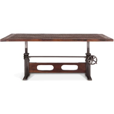 Welles Adjustable Dining Table 84 Inch In Brown