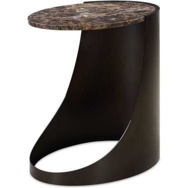 Welling Modern Metal Side Table In Bronze