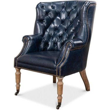 Welsh Blue Leather Chair