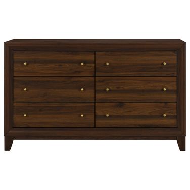 Welsley 6-Drawer Dresser Cabinet In Walnut