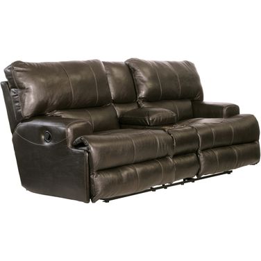Wembley Steel Lay Flat Reclining Console Loveseat