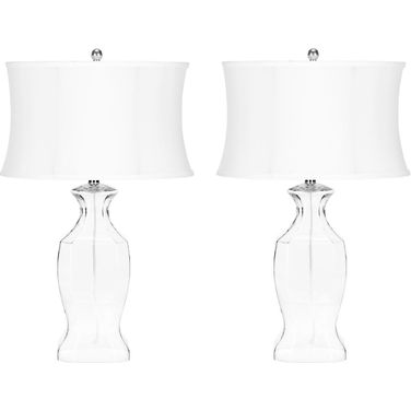 Wendy 28 Inch Glass Table Lamp Set of 2