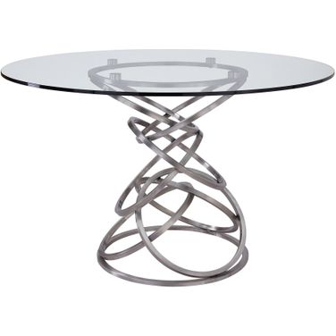 Wendy Contemporary Dining Table In Clear