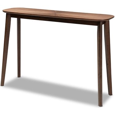 Wendy Mid-Century Modern Walnut Finished Wood Console Table
