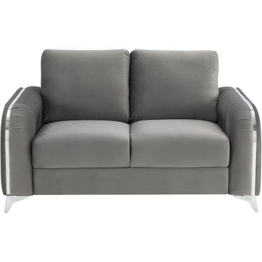 Wenona Loveseat In Gray Velvet