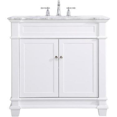 Wesley 36 Inch Single Bathroom Vanity Set In White