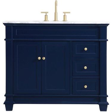 Wesley 42 Inch Single Bathroom Vanity Set In Blue