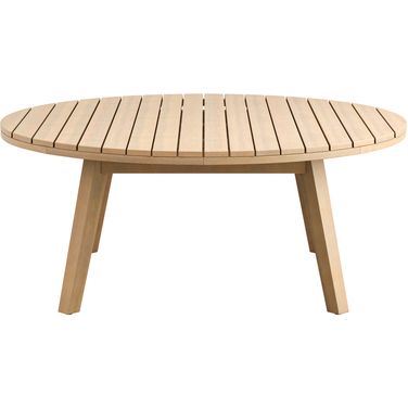 Wesley Wood Patio Coffee Table In Brown and Natural