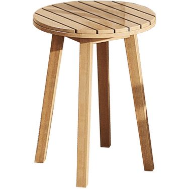 Wesley Wood Patio End Table In Brown and Natural