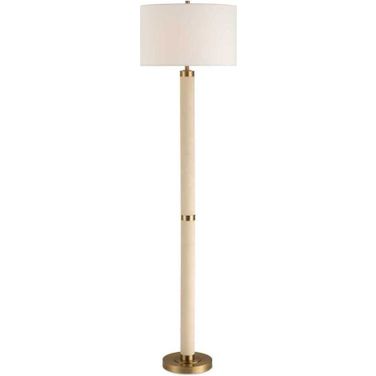 Wessex Floor Lamp In Gold and White
