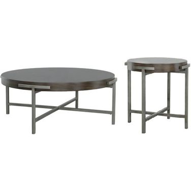 West Camden Round Occasional Table Set In Tahitian Pearl