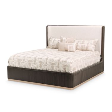 West Kensington Eastern King Bed In Buff and Medium Espresso