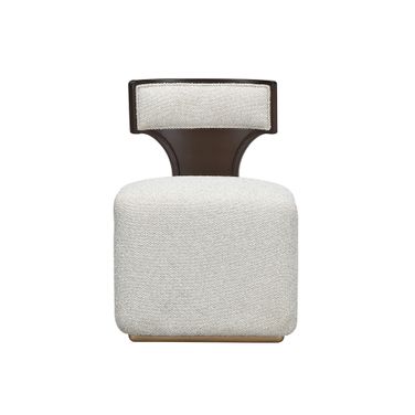 West Kensington Vanity Chair In Buff and Medium Espresso