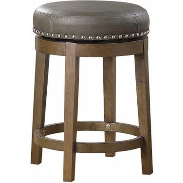 Westby Gray Round Swivel Counter Height Stool Set Of 2
