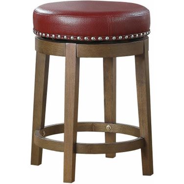 Westby Red Round Swivel Counter Height Stool Set Of 2